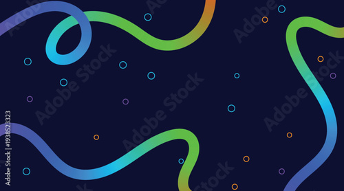 Gradient line vector EPS file, Abstract Gradient Color Shapes Pattern.Rainbow wave line set. Rainbow vector background design. Squiggly vector elements.
