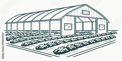 A detailed illustration of a large, open-air market with various stalls and people Vector