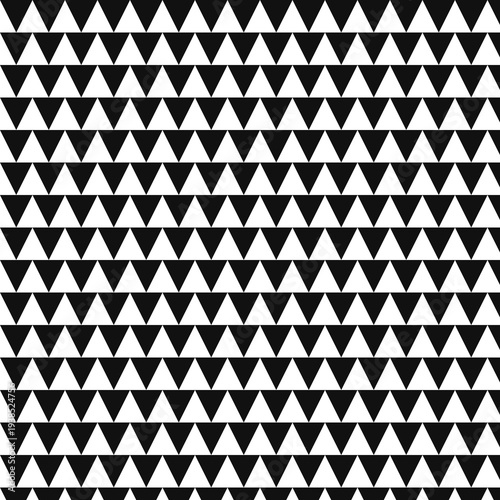Modern geometric pattern with black and white triangles