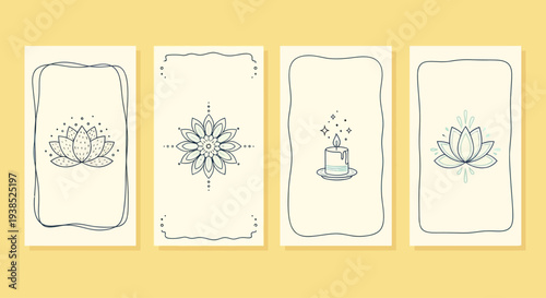 Boho Floral and Candle Design Templates for Social Media Stories