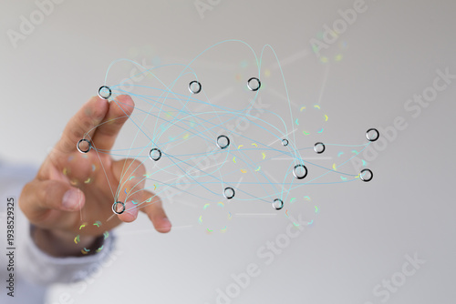 Abstract image of a hand in...