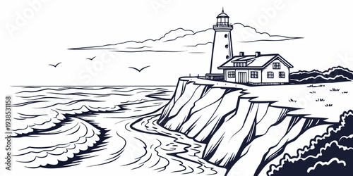 A majestic sailboat navigating through a vast, open sea under a clear sky Vector