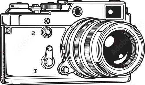 Camera with large lens attached photography.