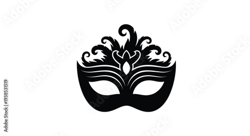 Elegant venetian mask design with ornate details a striking silhouette