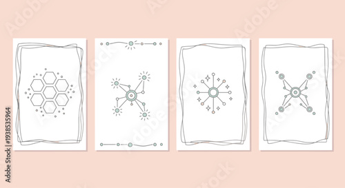 Abstract Geometric Designs on Cards