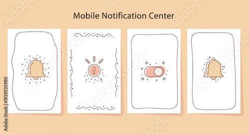 Mobile Notification Center UI Design Elements