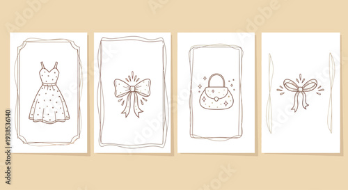 Elegant Fashion Line Art