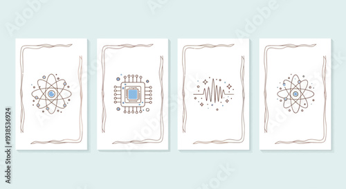 Esoteric Symbols and Technology Graphics on Cards