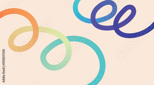 Gradient line vector EPS file, Abstract Gradient Color Shapes Pattern.Rainbow wave line set. Rainbow vector background design. Squiggly vector elements.