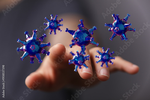 3D render of microscopic vi...