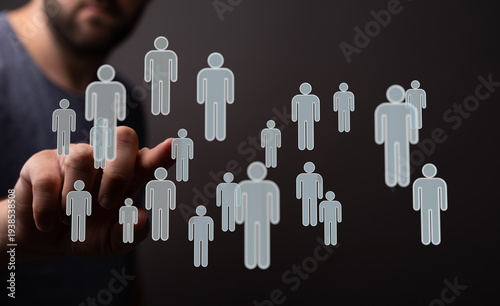 Concept image of a man's fi...