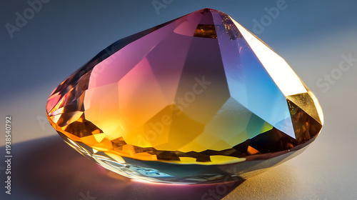 Ultra-sharp profile of gemstone showing domed top and reflection gradient 