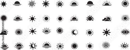 Sun Vector  illustration icon set 