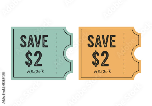 Don’t miss out on $2 savings with this bold and modern coupon design