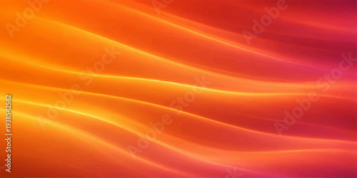 An abstract flowing red silk background features soft satin waves and a smooth liquid motion texture with a golden light design on a vector textile backdrop