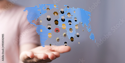 Image of the globe with div...