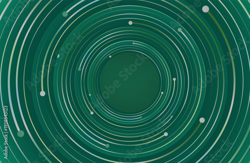 Spiral tech whirlpool with circular pattern abstract radial line and background circle.
Vortex shimmering green with modern digital curve center and future illustration update. Arc fantasy green