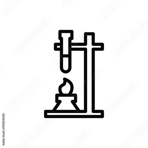 Chemical separation with boiling outline icon vector design good for web or mobile app