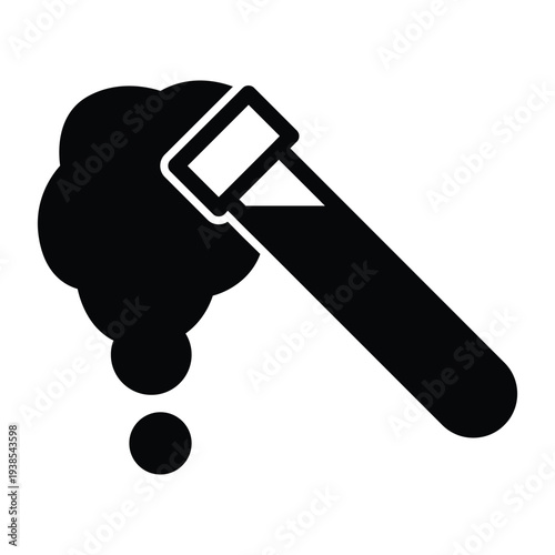 test tube with foam solid icon vector design good for web or mobile app