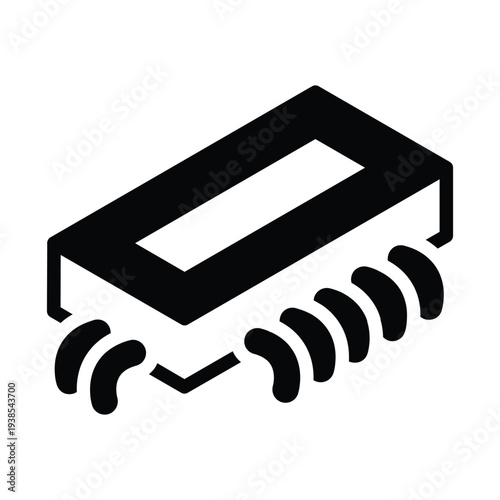 integrated circuit solid icon vector design good for web or mobile app