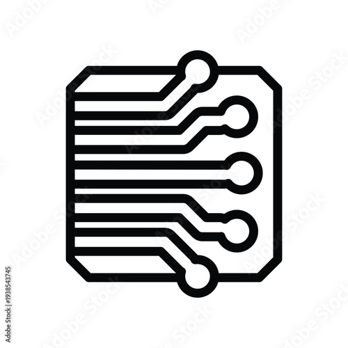 abstract circuit outline icon vector design good for web or mobile app