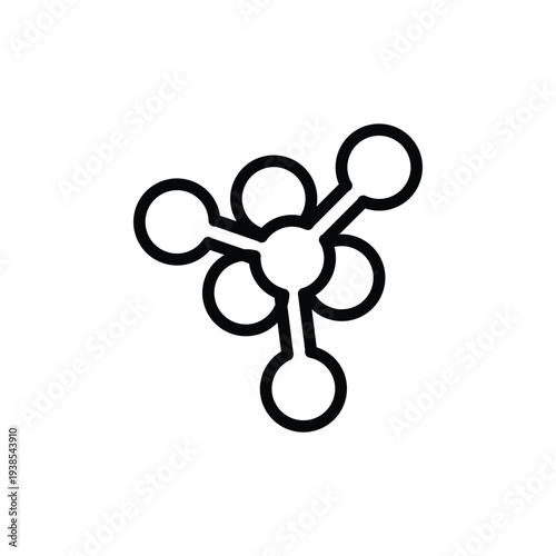 molecule outline icon vector design good for web or mobile app