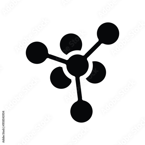 molecule solid icon vector design good for web or mobile app