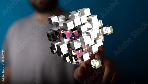 Close-up of a person intera...
