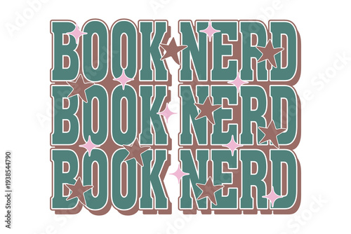 Book nerd typography design