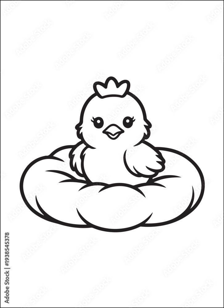 Obraz premium Easter Coloring Page for Kids
