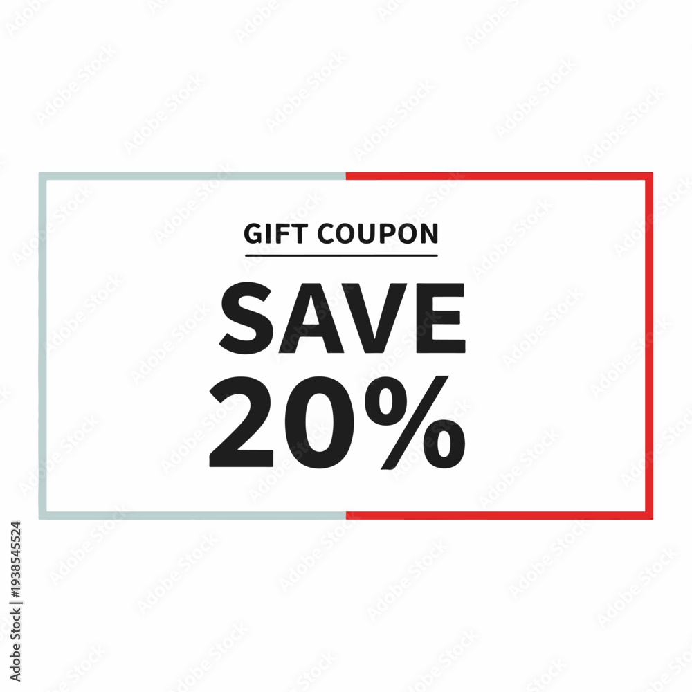 Fototapeta premium Don’t miss this exclusive coupon offer and save 20% on all your favorite items