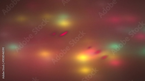 Abstract Bokeh Lights Background with Warm Tones and Festive Glow.