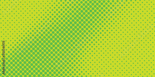 Dots halftone green and blue color pattern gradient grunge texture background yellow.