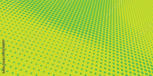 Dots halftone green and blue color pattern gradient grunge texture background yellow.