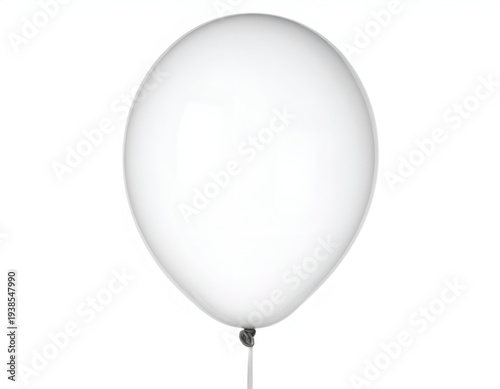 Smooth, round, clear balloon on a delicate string