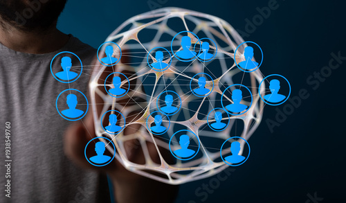 Image of interconnected net...