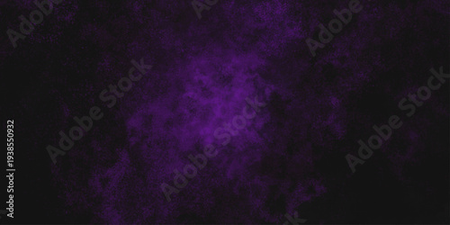 Freeze motion explosion of purple powder dust on a black background. abstract background with a textured gradient effect, suitable for wallpapers or graphic designs. Purple Smoke Cloudscape Texture.