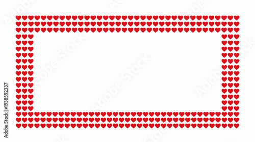Red heart shaped frame border.