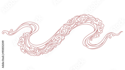 Intricate decorative swirl design element.