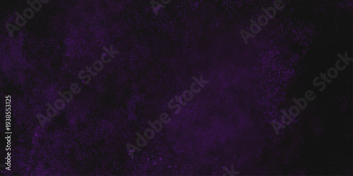 Freeze motion explosion of purple powder dust on a black background. abstract background with a textured gradient effect, suitable for wallpapers or graphic designs. Purple Smoke Cloudscape Texture.
