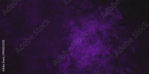 Freeze motion explosion of purple powder dust on a black background. abstract background with a textured gradient effect, suitable for wallpapers or graphic designs. Purple Smoke Cloudscape Texture.