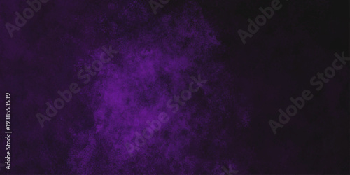 Freeze motion explosion of purple powder dust on a black background. abstract background with a textured gradient effect, suitable for wallpapers or graphic designs. Purple Smoke Cloudscape Texture.