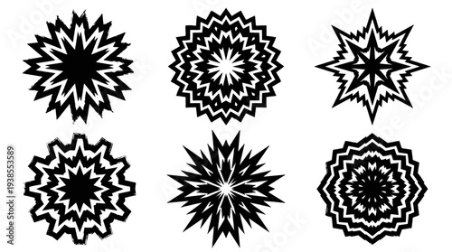 Black and white mandala designs.