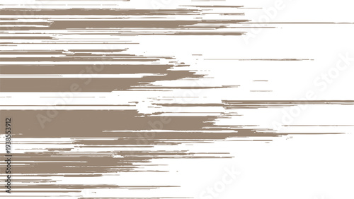 Abstract brown brush strokes on transparent background for artistic design elements