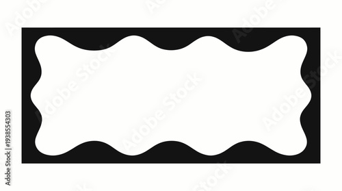 Black and white bone shape label.