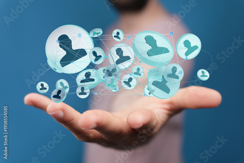Canvastavla Networking concept illustration, connecting people