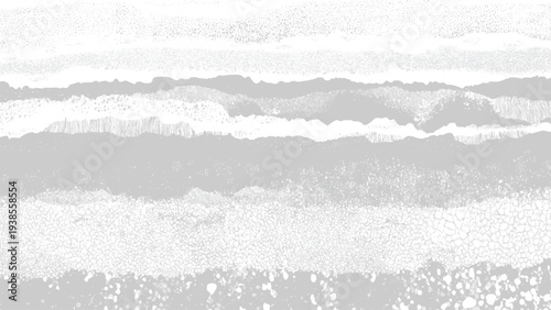 Abstract grey and white textured background with layered pattern and speckled design