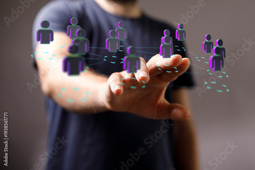 Person interacting with dig...