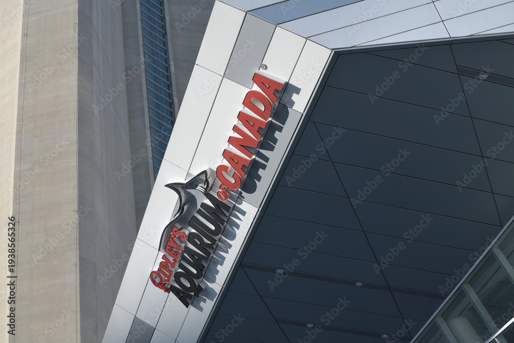 Fototapeta premium abstract view of Ripley's Aquarium of Canada, 288 Bremner Blvd, Toronto