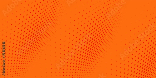 Orange halftone dots abstract pattern with dark and bright gradient background. eps 10 modern